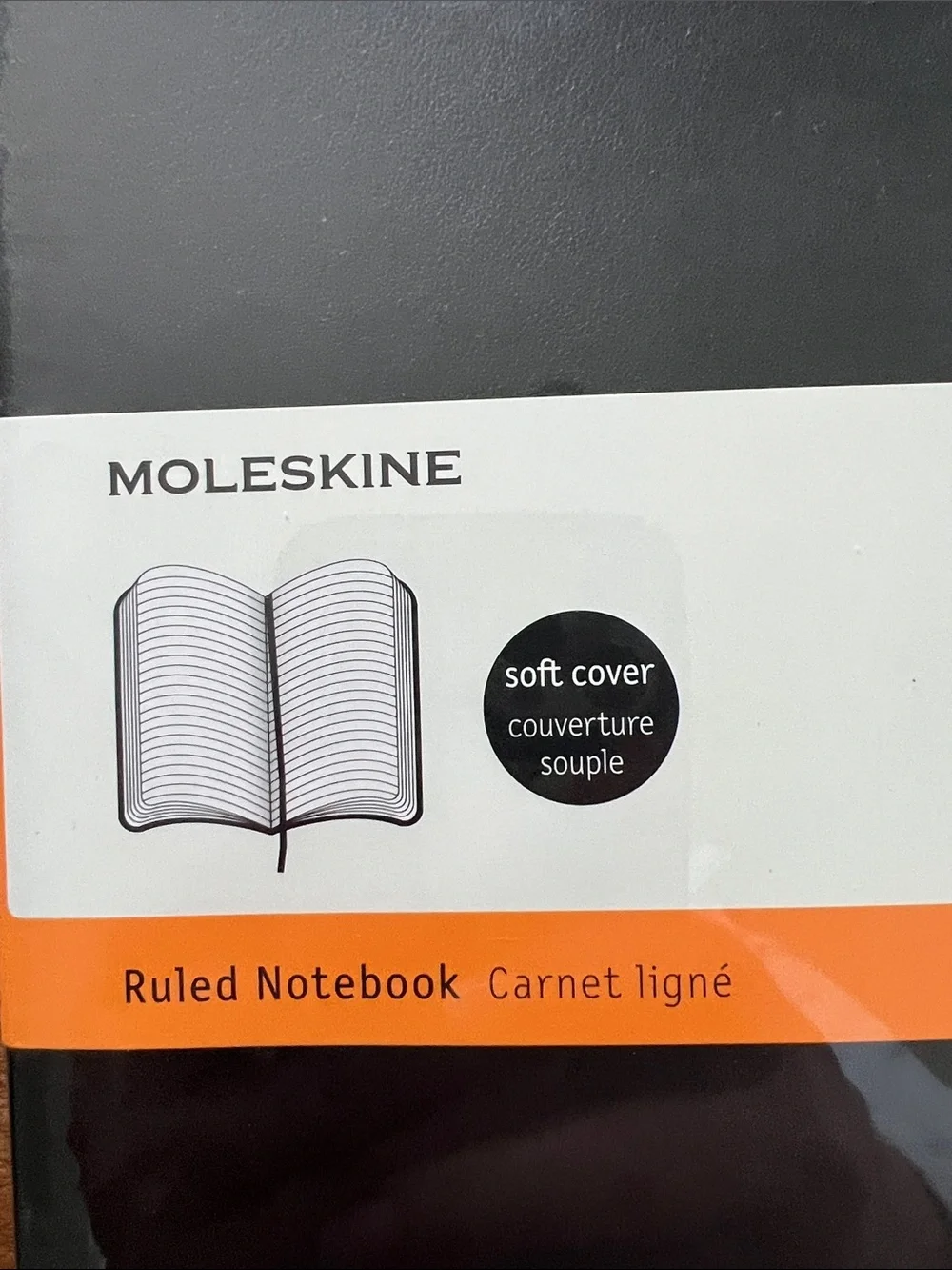 Moleskine Black Soft Cover Notebook. 7.5x9.75. 192 pages